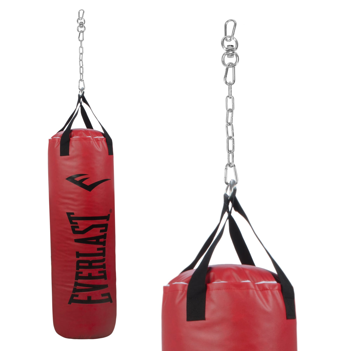 Everlast Everstrike Nevatear™ Heavy Bag, Premium Synthetic Leather,  Reinforced Webbing, Superior Heavy Bag Construction Increases Durability 