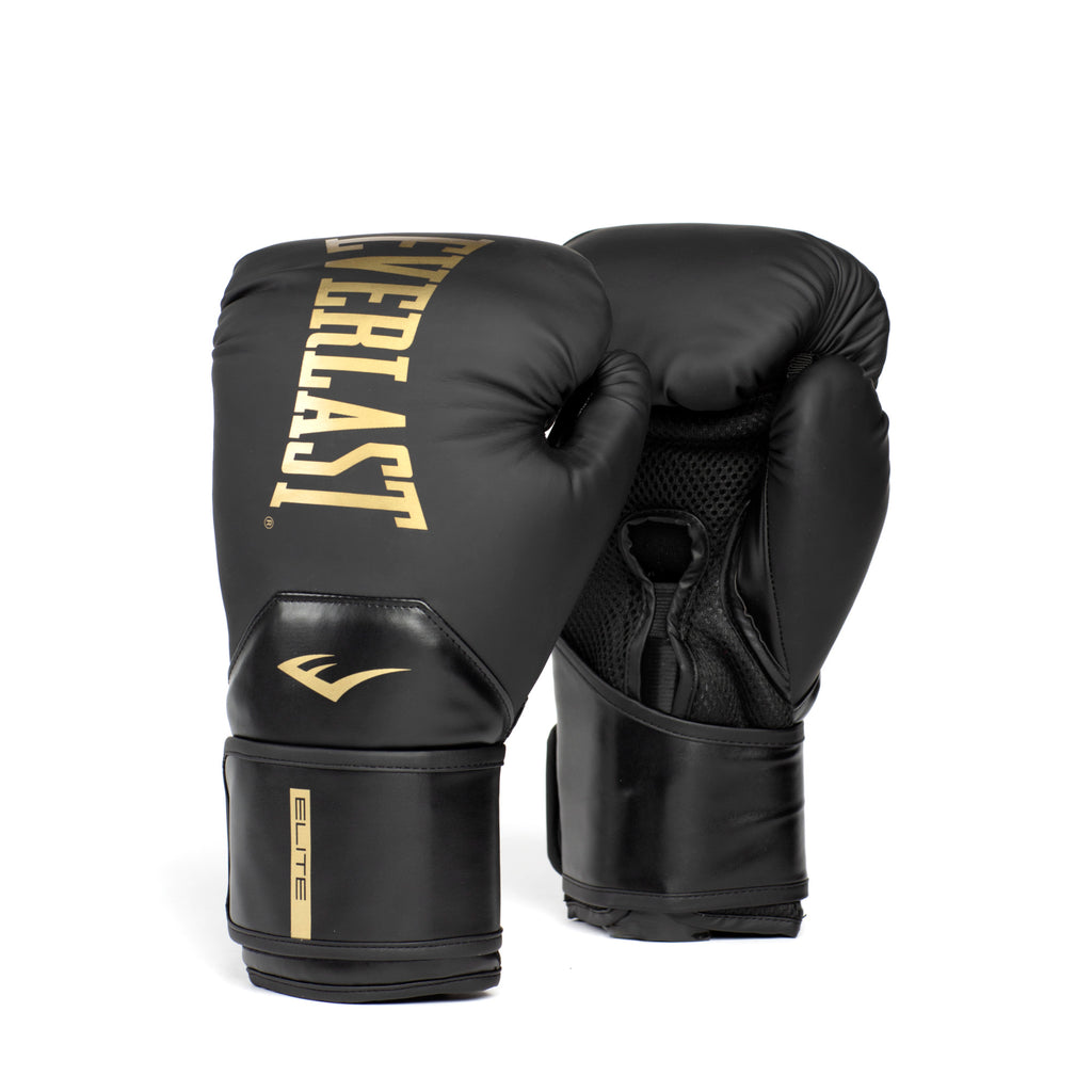 Everlast Elite 2 Boxing Training Gloves Black/Gold