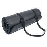 Everlast 15Mm Nbr Exercise Mat With Carry And Stretching Strap Charcoal