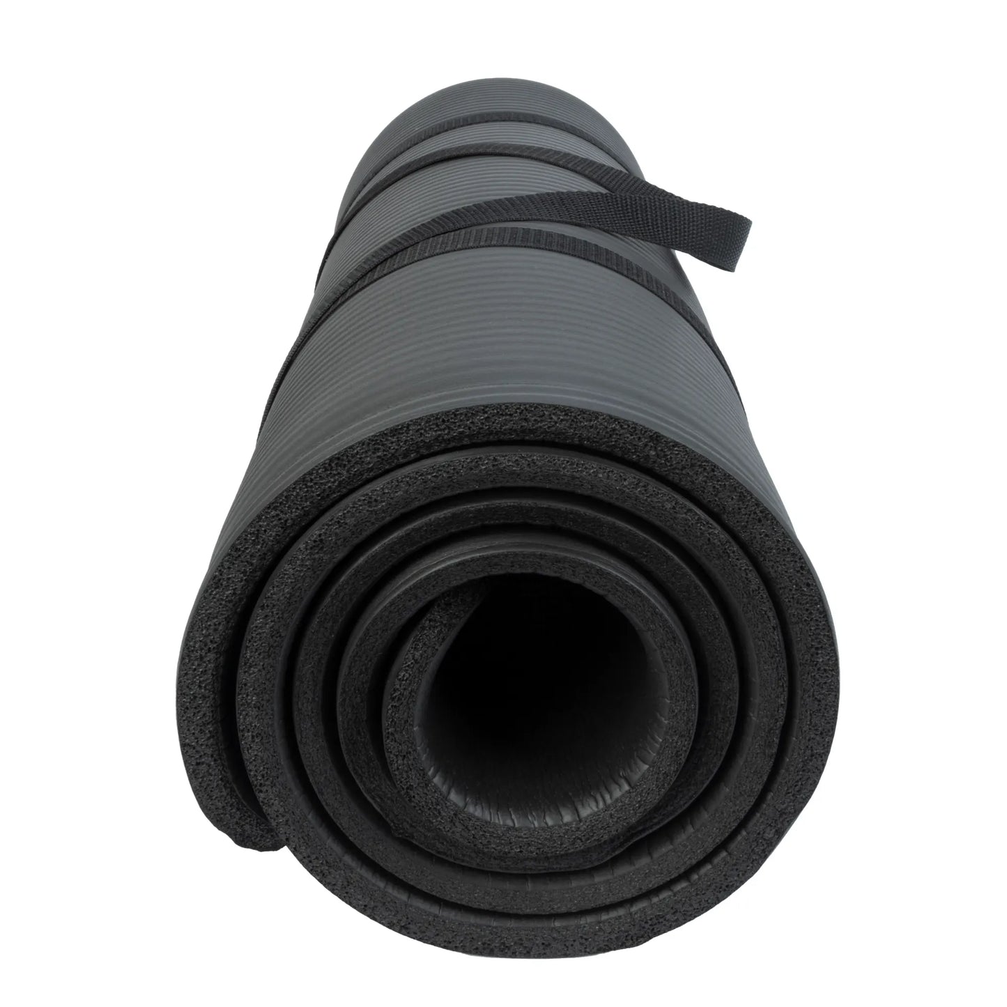 Everlast 15Mm Nbr Exercise Mat With Carry And Stretching Strap Charcoal
