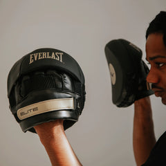 Everlast Elite 2 Punch Mitts - Guanti Da Allenamento Nero/Oro, Taglia Unica - Foto 10