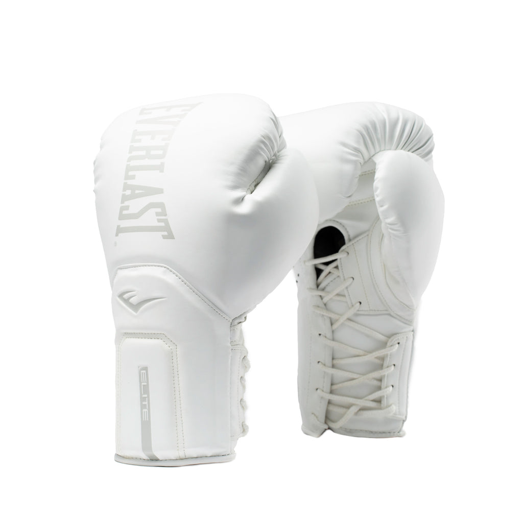 Everlast Elite 2 Pro Boxing Gloves - Laced White