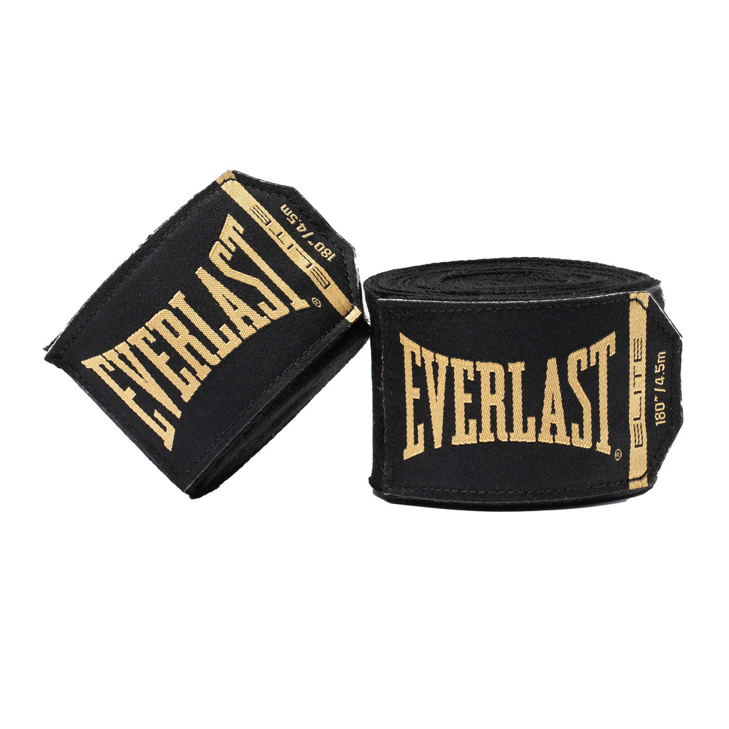 Everlast Elite 2 Hand Wraps Black/Gold
