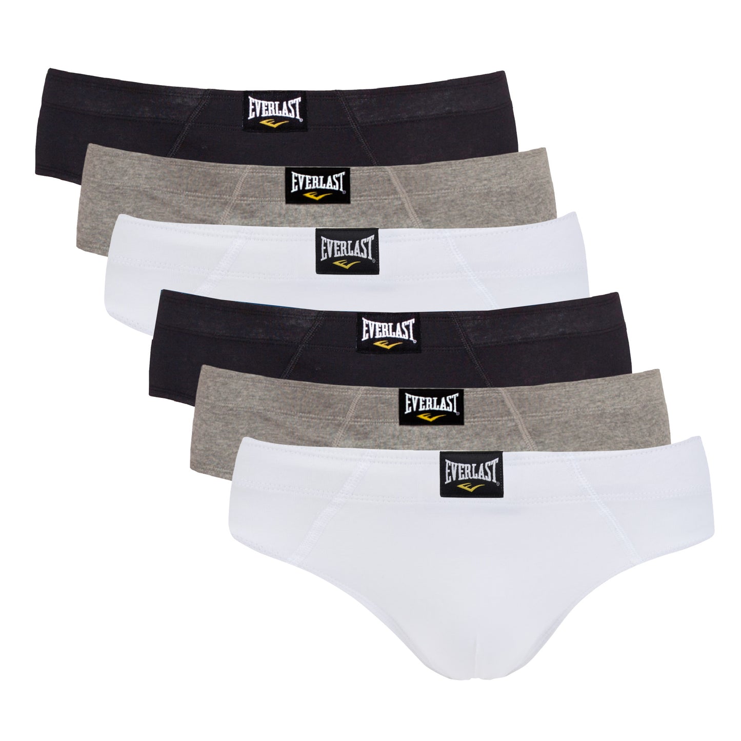 Everlast 6Pk Brief Black/Grey/White