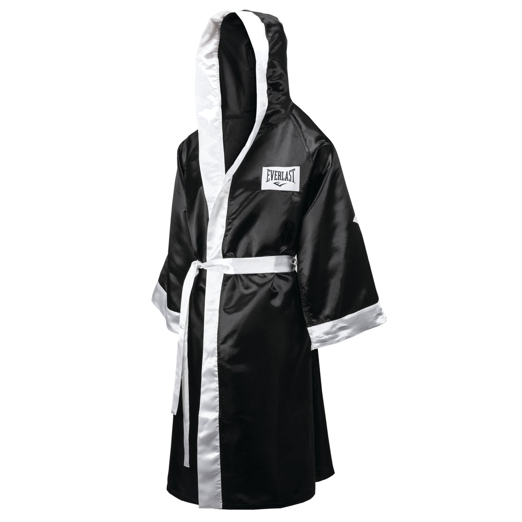 Full Length Robe with Hood - Everlast Canada Full Length Robe with Hood Black/White / S