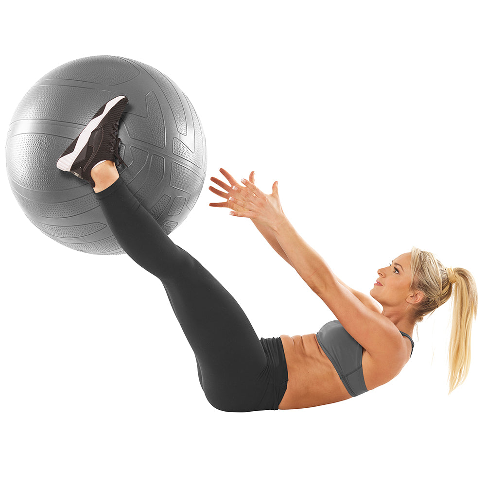 URBNFit Exercise Ball - Fitness Equipment for Home Gym, Stability, Balance  and Pilates - 2200-Pound Capacity Anti Burst Design - Includes Pump, White,  75cm : : Sports & Outdoors