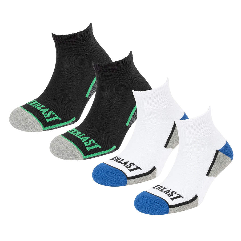 Men's Anklet Socks - 4 Pack - Everlast Canada Men's Anklet Socks - 4 Pack Blk / Gry/Hea/Grn Wte / Blu/Gry/Blk / ONE SIZE