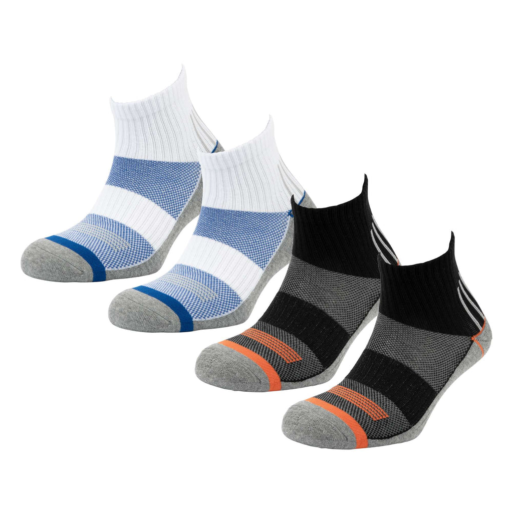 Men's Anklet Socks - 4 Pack - Everlast Canada Men's Anklet Socks - 4 Pack Blk/Hea/Org / ONE SIZE