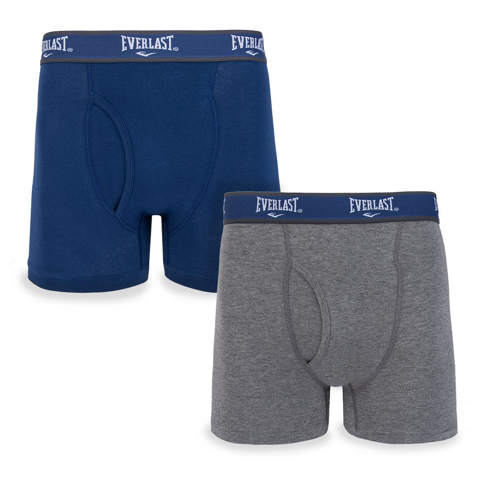 Grey Boxer Brief Underwear (2-pack)