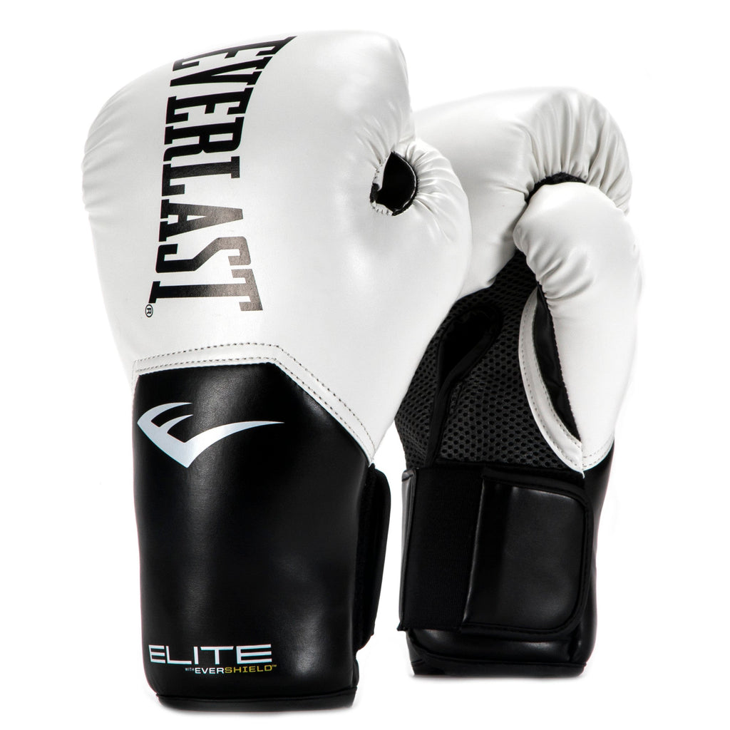 Elite Boxing Gloves - Everlast Canada Elite Boxing Gloves White/Black / 12OZ