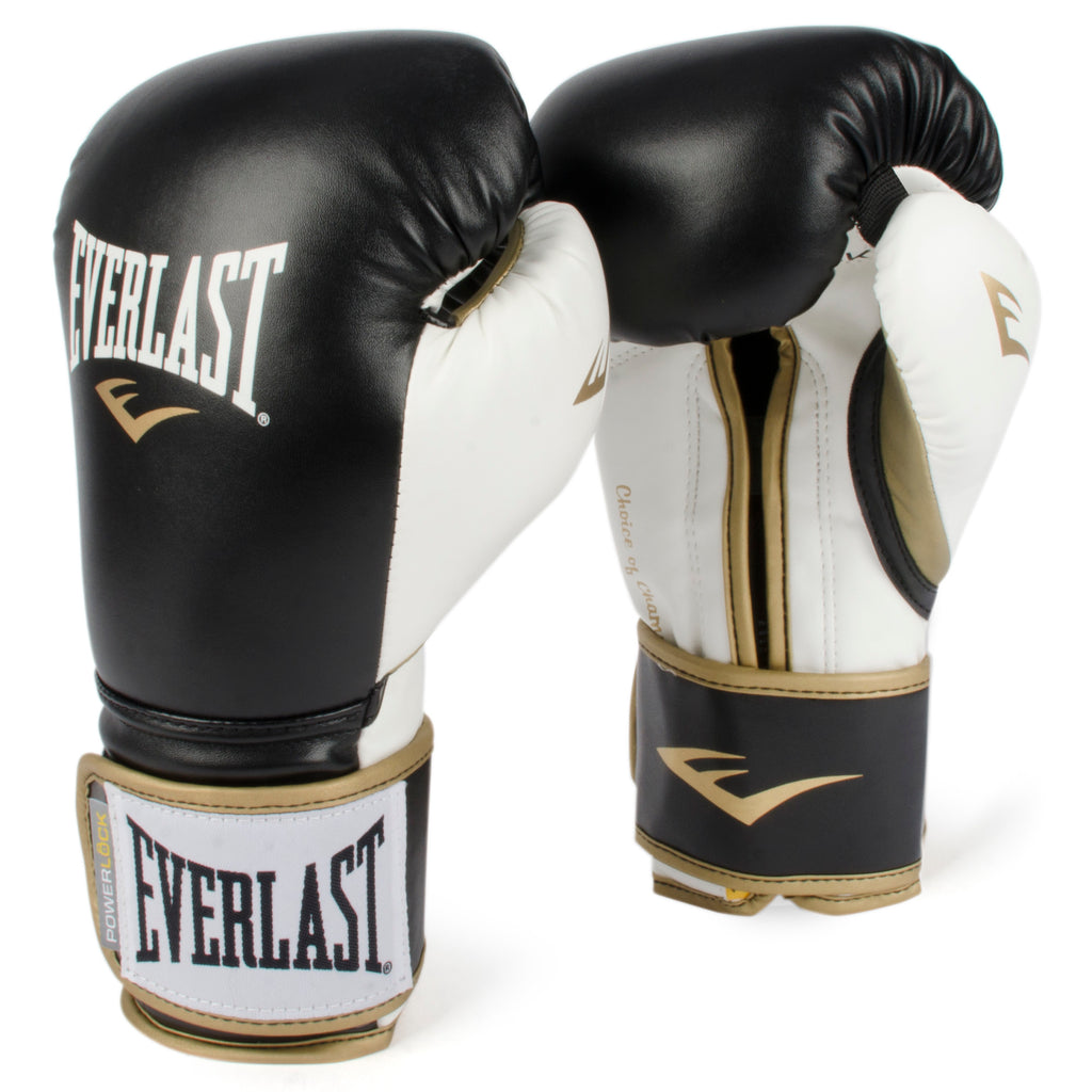 Powerlock Boxing Gloves - Everlast Canada Powerlock Boxing Gloves Black/White / 14 OZ
