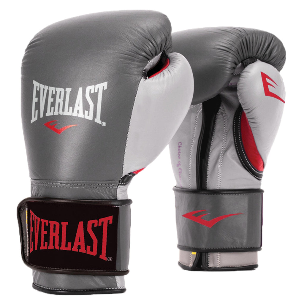 Powerlock Boxing Gloves - Everlast Canada Powerlock Boxing Gloves Grey/Red / 14 OZ