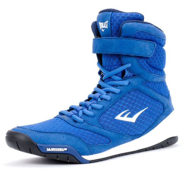 Elite Blue High Top Boxing Shoes - Everlast Canada Elite Blue High Top Boxing Shoes