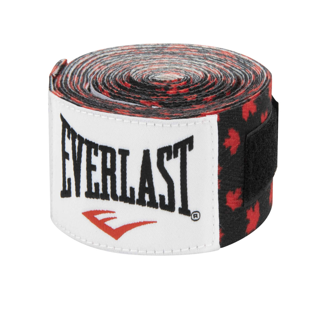 Canadiana Printed Hand Wraps - Set Of 2 - Everlast Canada Canadiana Printed Hand Wraps - Set Of 2 Black/Red / 120 IN