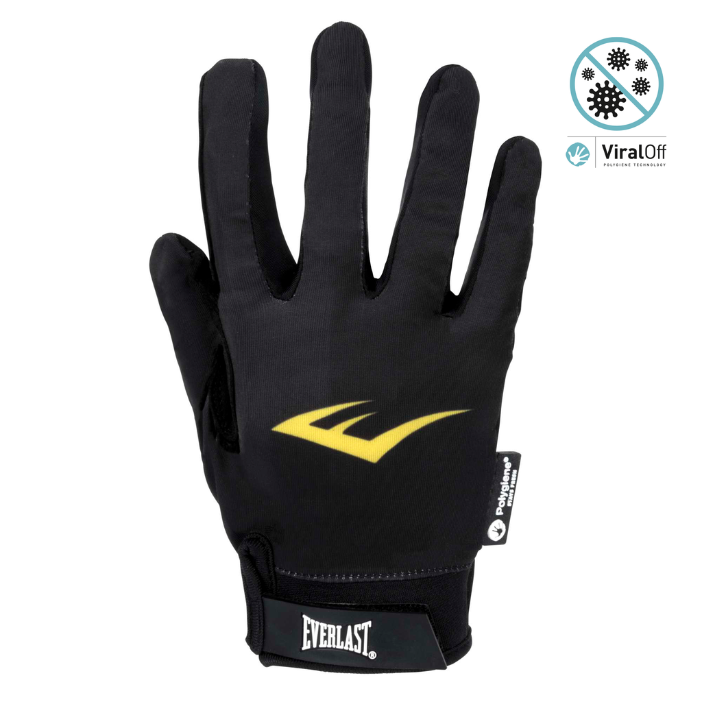 Everlast Full Finger Workout Gloves With Viral Off - Black Black