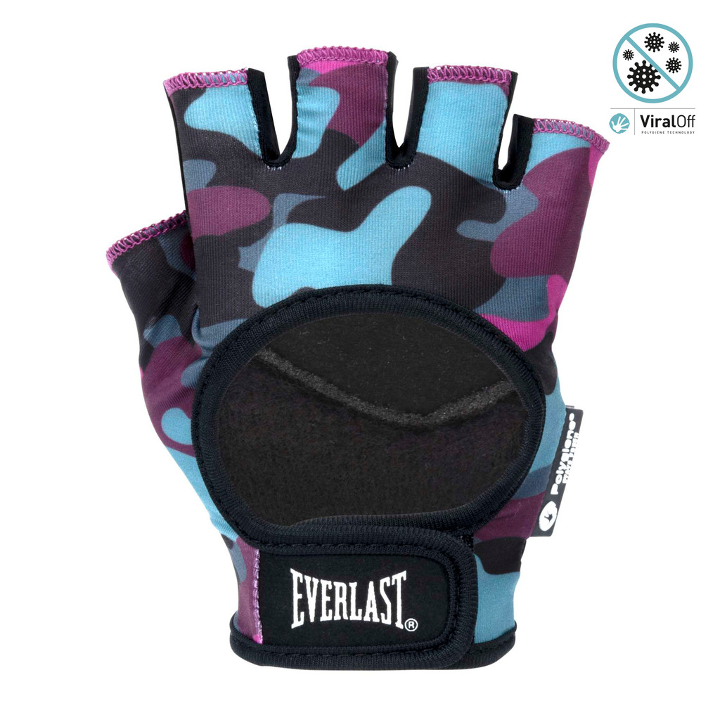 Everlast Women'S  Workout Gloves  With Viral Off - Camo Black