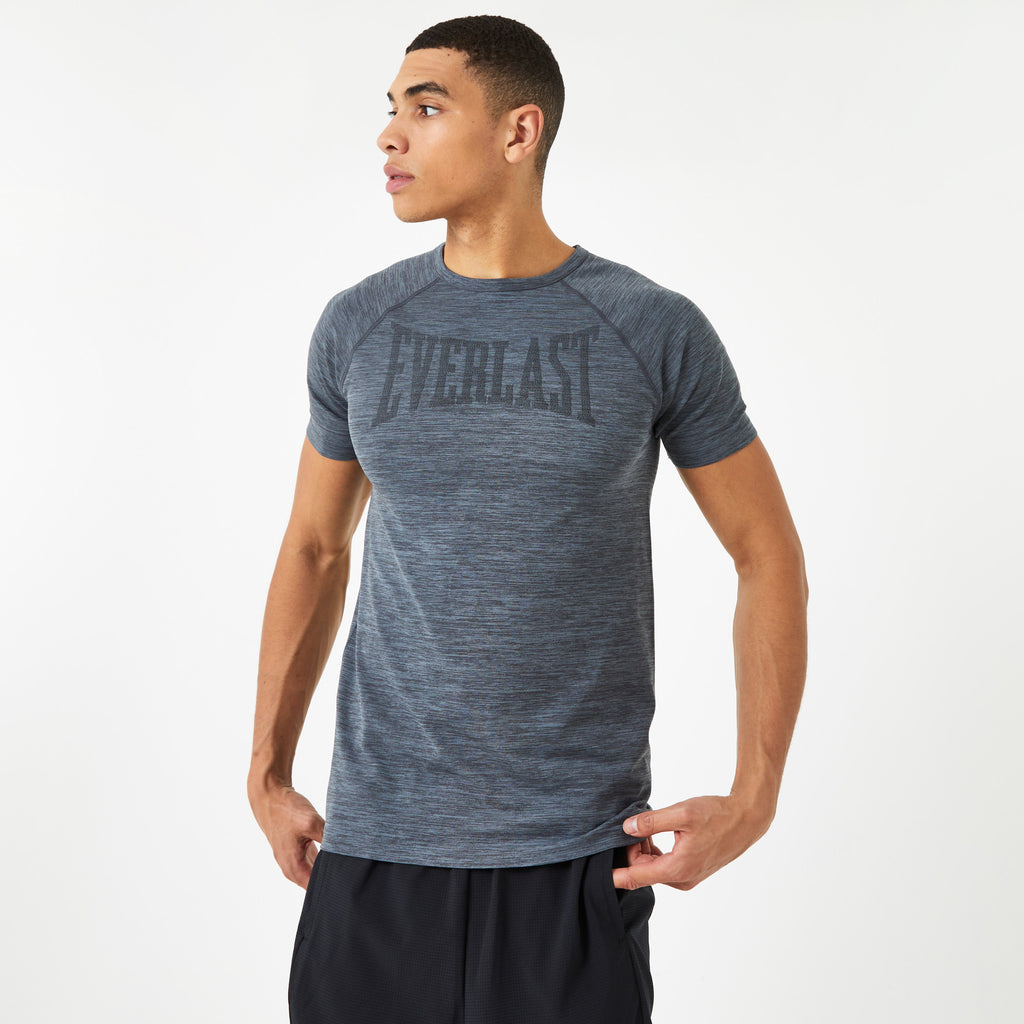 Everlast Men's Seamless Logo T-Shirt Grey