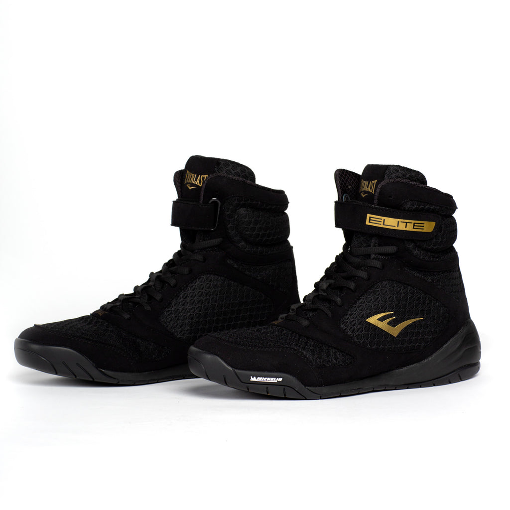 Elite 2 Boxing Shoes - Everlast Canada Elite 2 Boxing Shoes Black/Gold / 6