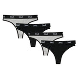 4 Pack Thongs - Everlast Canada 4 Pack Thongs Black/Grey / LARGE