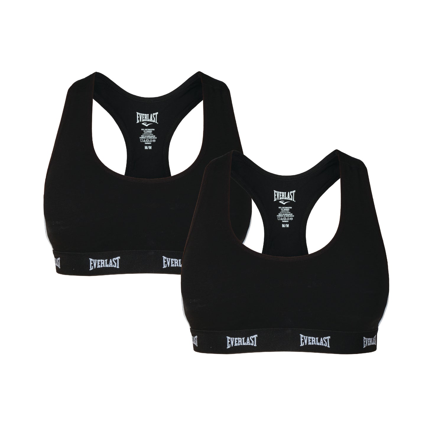 2 Pack Sports Bra - Everlast Canada 2 Pack Sports Bra Black / LARGE